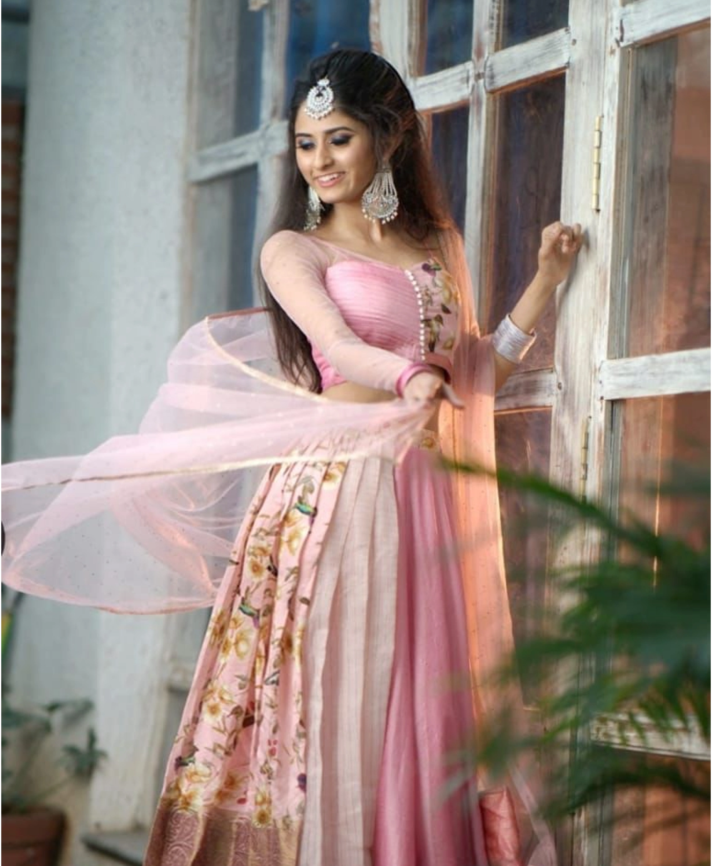 The Pink Fusion Lehenga